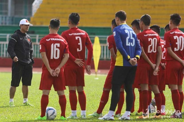 U22 Việt Nam hoàn tất buổi tập cuối cùng trên sân Thống Nhất. Ảnh: Dũng Nguyễn