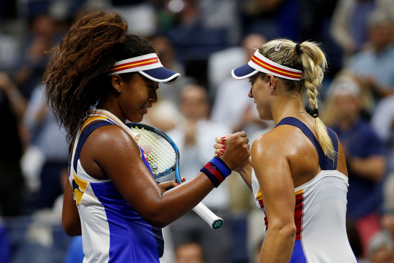 Tay vợt 19 tuổi người Nhật Osaka loại Kerber ở vòng 1 US Open