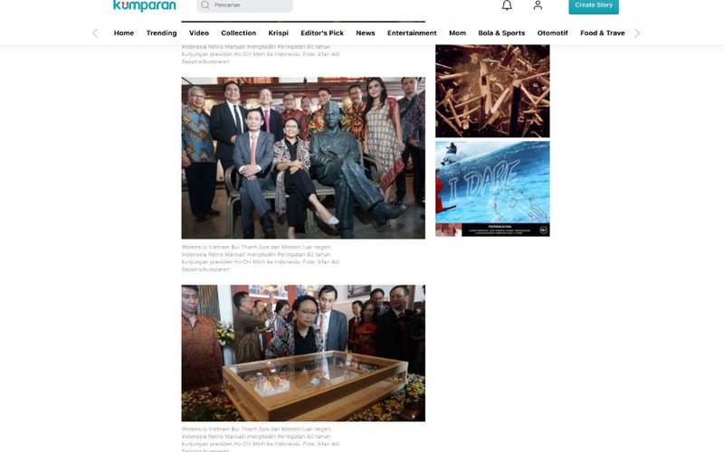 Description: bao chi indonesia dua tin dam net le ki niem 60 nam chuyen di cua bac hinh 2