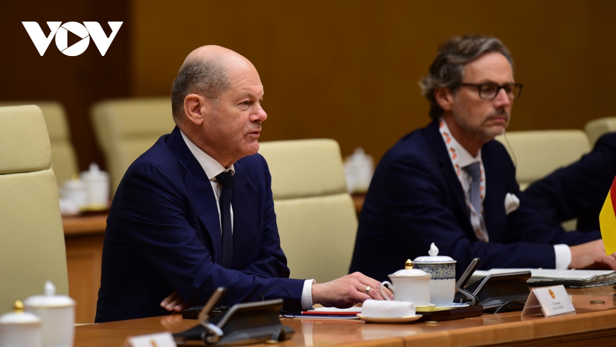 toan canh le don thu tuong Duc olaf scholz tham chinh thuc viet nam hinh anh 10