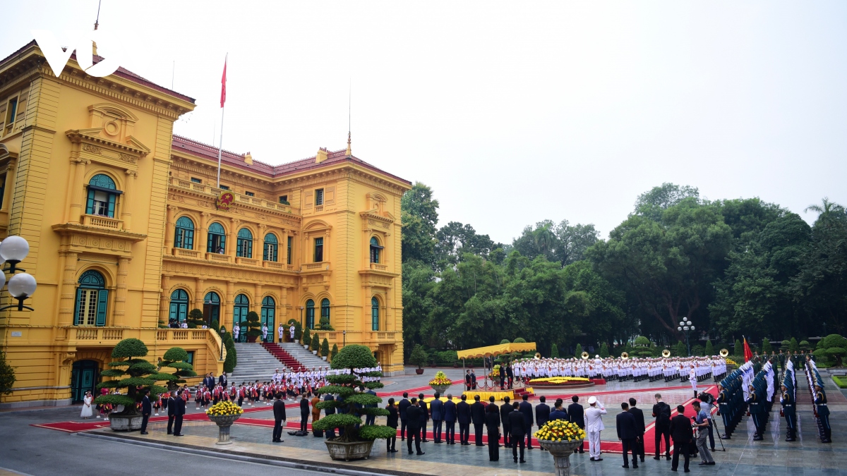 toan canh le don thu tuong Duc olaf scholz tham chinh thuc viet nam hinh anh 2