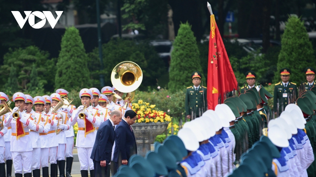 toan canh le don thu tuong Duc olaf scholz tham chinh thuc viet nam hinh anh 3