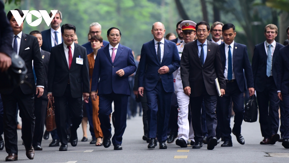 toan canh le don thu tuong Duc olaf scholz tham chinh thuc viet nam hinh anh 7